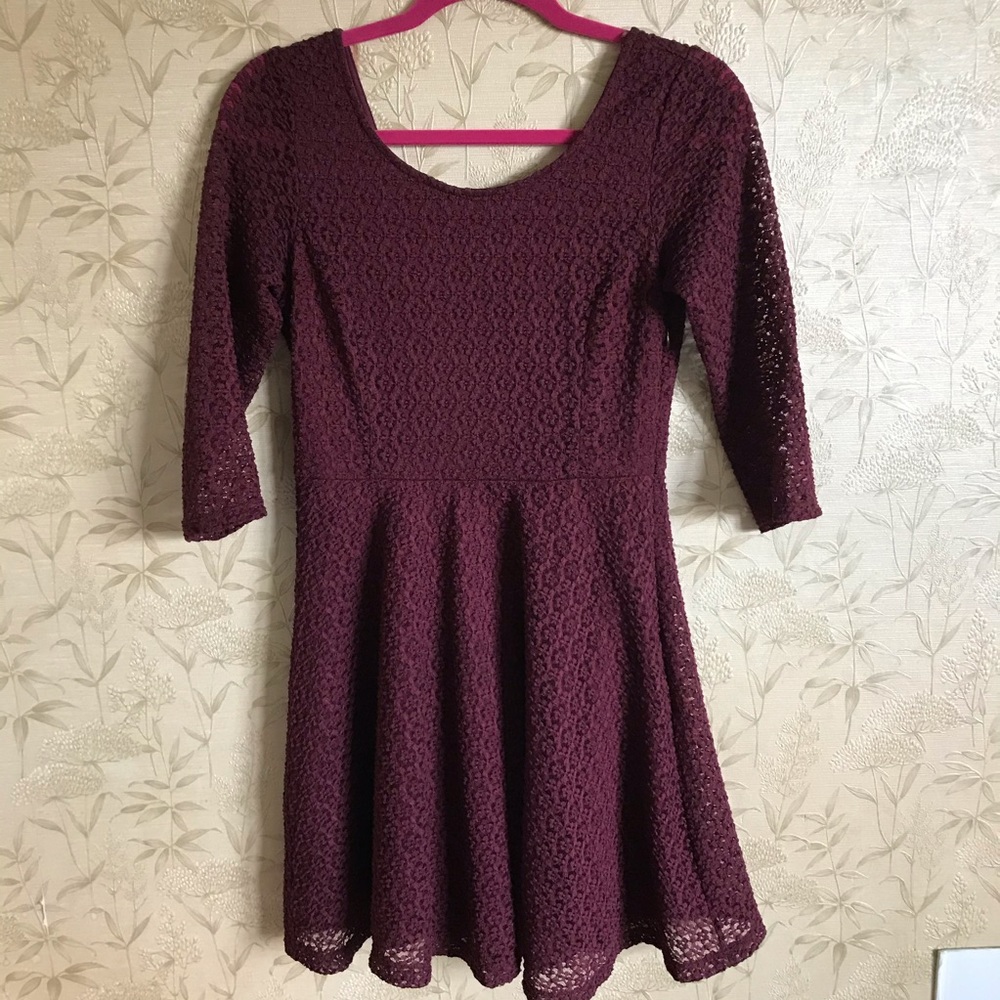 3 for 12 | Purple Lush Lace Skater Dress Size Medium